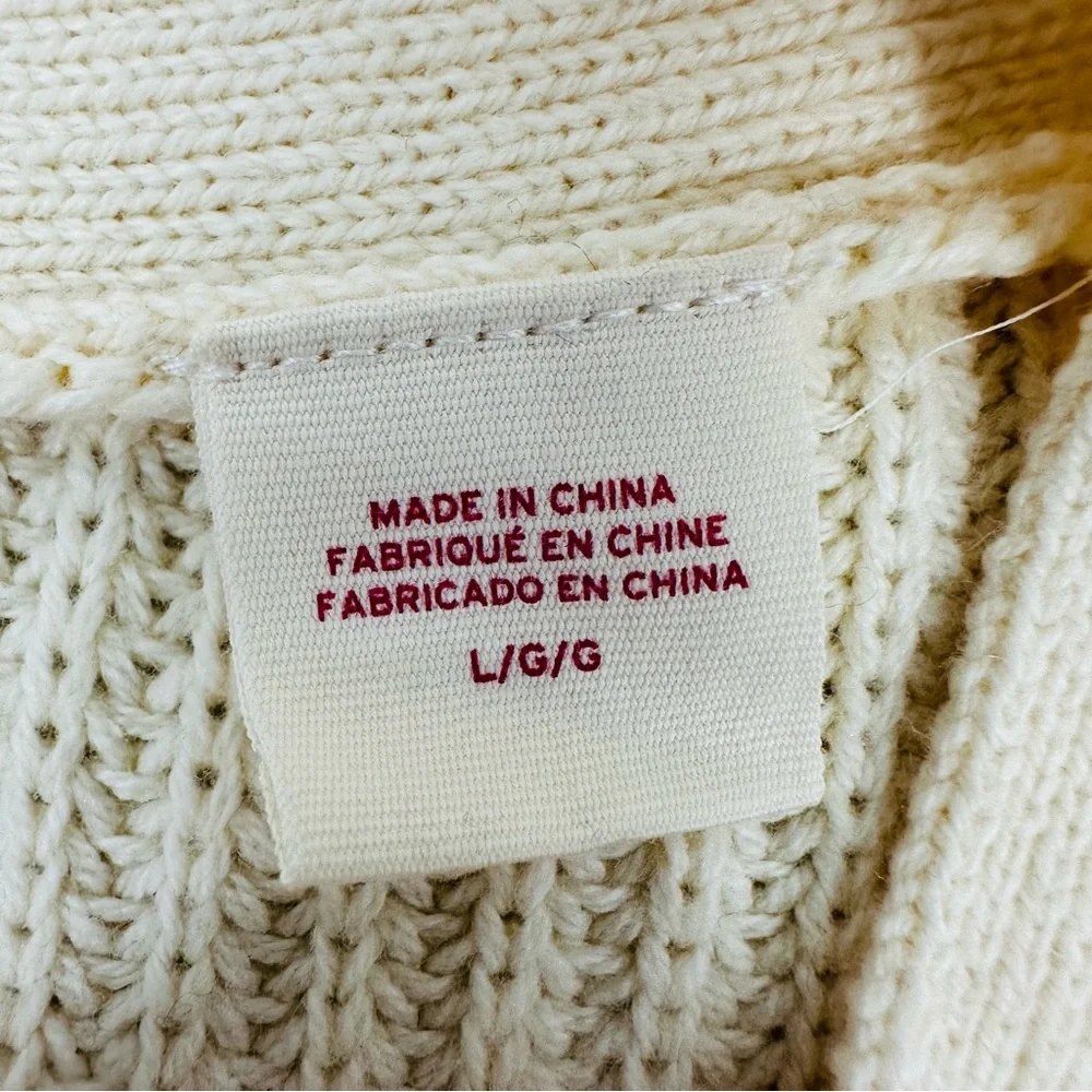 Levi’s Women’s size Large Cream Cyrus Button Down Cardigan Sweater